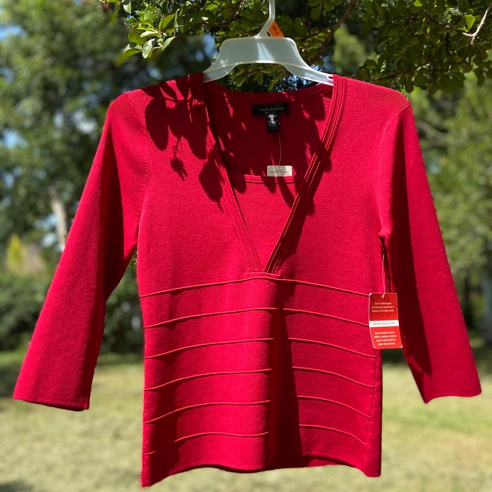 Cable & Gauge Red body shaping shirt